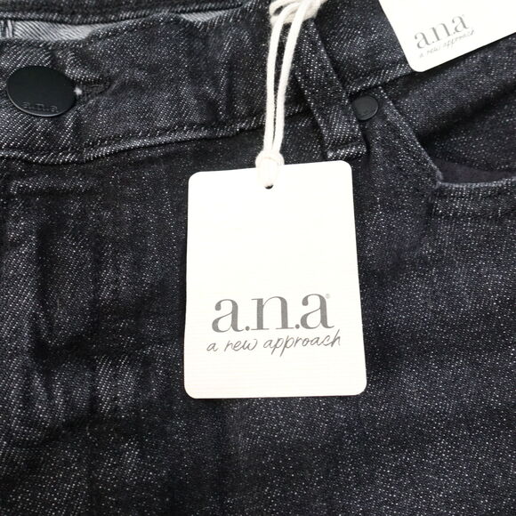 NWT ANA A NEW APPROACH HIGH RISE STRAIGHT BLACK DENIM JEANS WOMENS 20W 20 NEW! - Picture 4 of 9